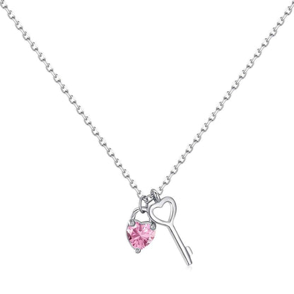 [Kincade Jewelery]Unique Heart Shape Key Pendent Necklace
