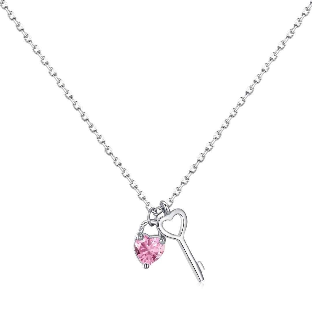 [Kincade Jewelery]Unique Heart Shape Key Pendent Necklace