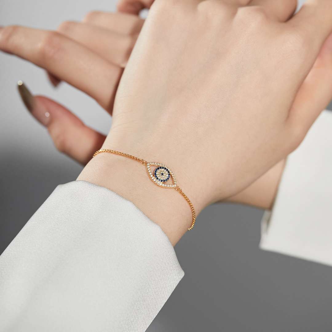 [Kincade Jewelery]Dazzling Eye Shape Necklace