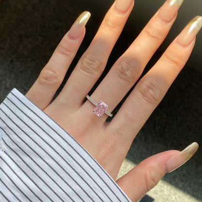 [Kincade Jewelery]2.0 Carat Dazzling Sparkling Radiant Cut Party Ring