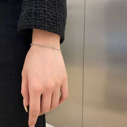 [Kincade Jewelery]Delicate Bead Double Layer Bracelet