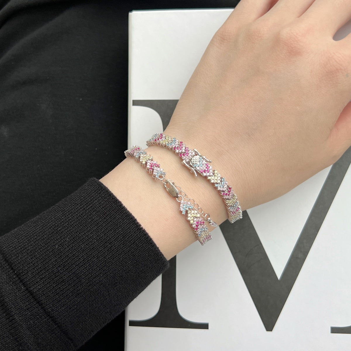 [Kincade Jewelery]Ornate Sparkling Round Cut Party Bracelet