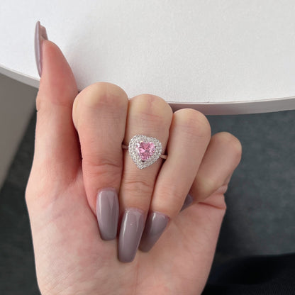 [Kincade Jewelery]Delicate Ebullient Heart Shape Wedding Ring