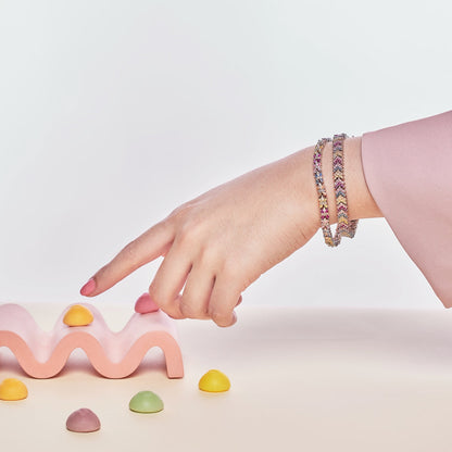 [Kincade Jewelery]Radiant Colorful Emerald Cut Party Bracelet