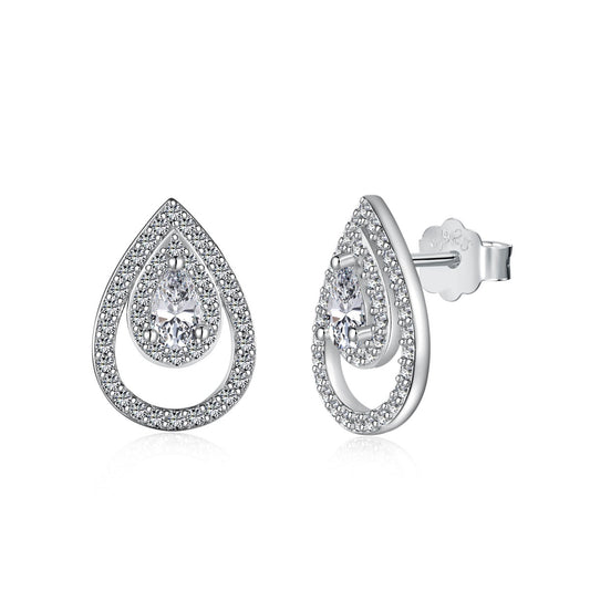 [Kincade Jewelery]Sparkling Delicate Water Drop Shape Daily Earrings