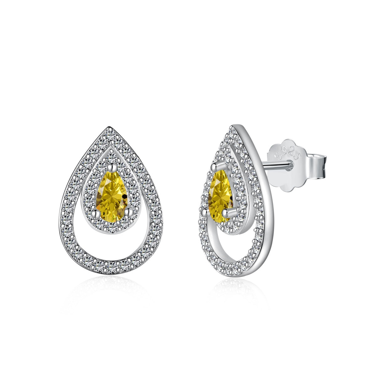 [Kincade Jewelery]Sparkling Delicate Water Drop Shape Daily Earrings