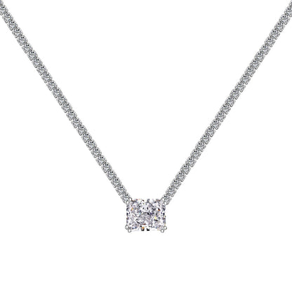 [Kincade Jewelery]4.0 Carat Elegant Radiant Cut Necklace