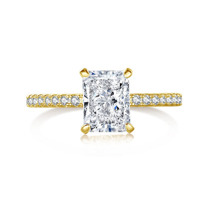 [Kincade Jewelery]2.0 Carat Dazzling Sparkling Radiant Cut Party Ring