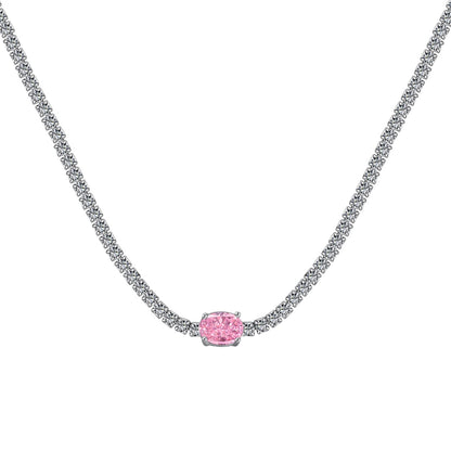 [Kincade Jewelery]1.0 Carat Shining Oval Cut Necklace