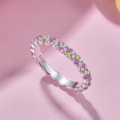 [Kincade Jewelery]Dainty Ebullient Round Cut Daily Ring