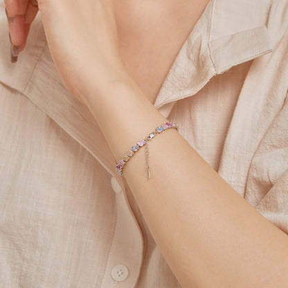 [Kincade Jewelery]Ornate Colorful Flower Shape Party Bracelet