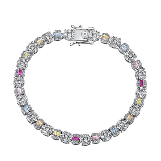 [Kincade Jewelery]Dazzling Radiant Multi Cut Daily Bracelet