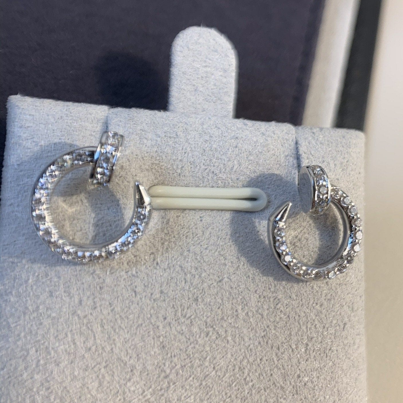 [Kincade Jewelery]JUSTE EARRINGS SILVER DIAMONDS
