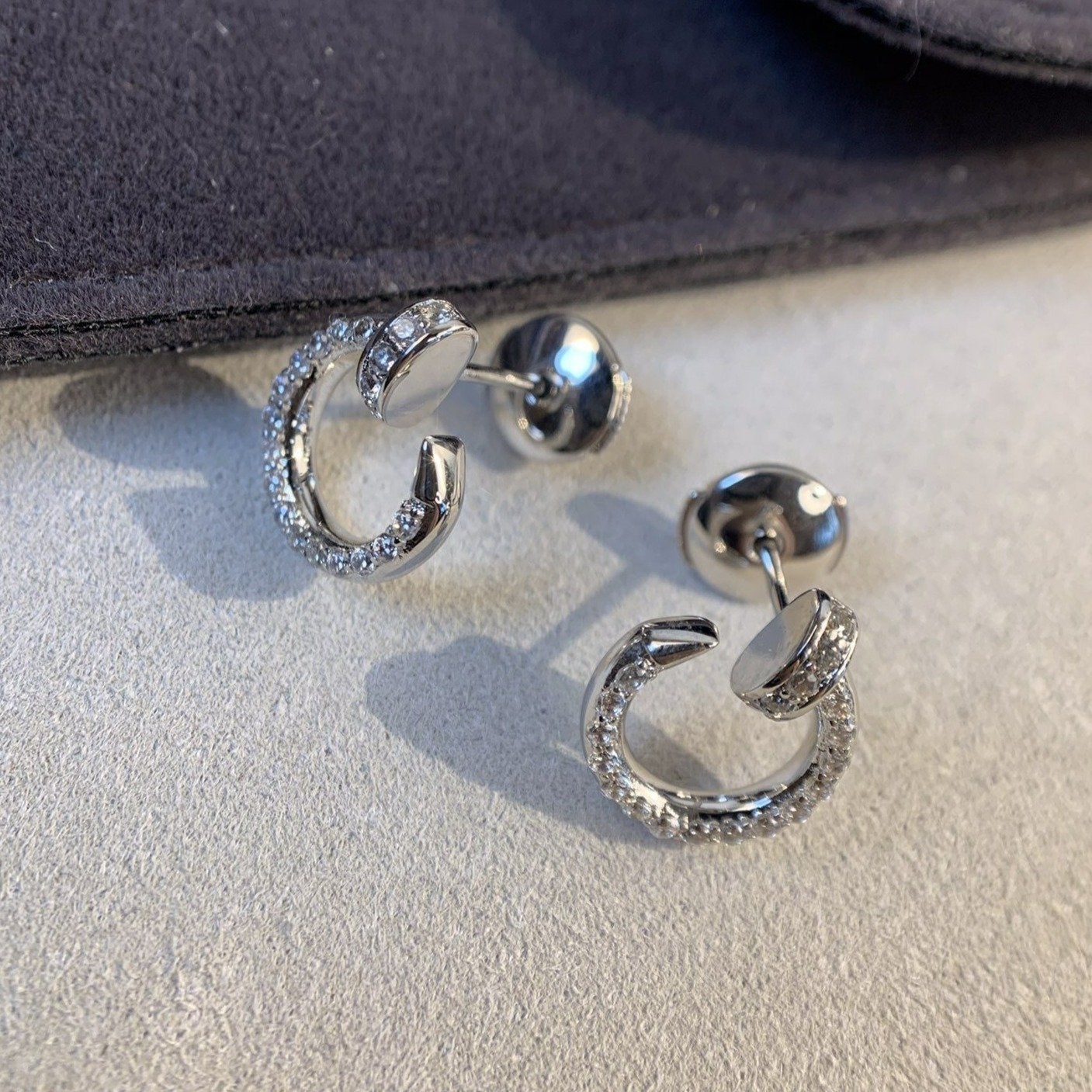[Kincade Jewelery]JUSTE EARRINGS SILVER DIAMONDS