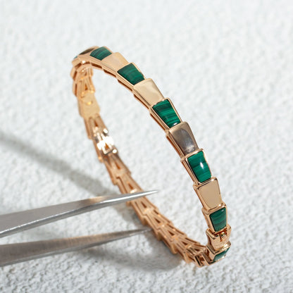 [Kincade Jewelery]SERPENTI BRACELET PINK GOLD MALACHITE