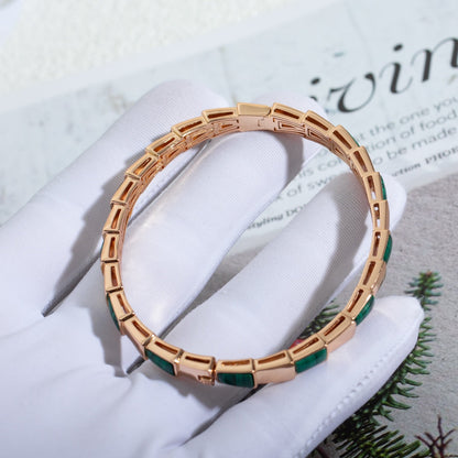[Kincade Jewelery]SERPENTI BRACELET PINK GOLD MALACHITE