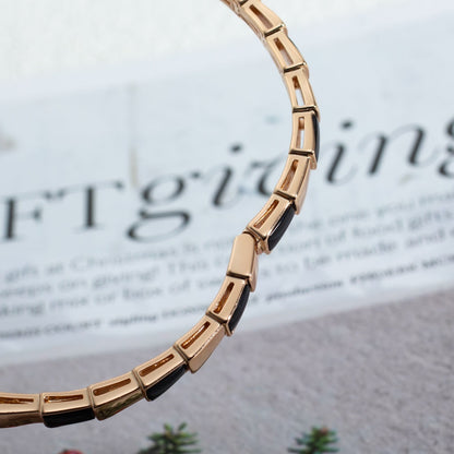 [Kincade Jewelery]SERPENTI BRACELET PINK GOLD ONYX