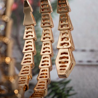 [Kincade Jewelery]SERPENTI BRACELET PINK GOLD DIAMOND DOUBLE ROW