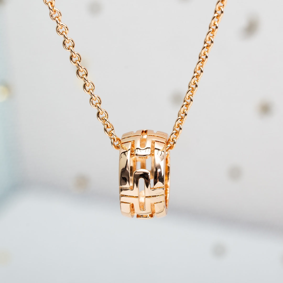 [Kincade Jewelery]PARENTESI NECKLACE PINK GOLD