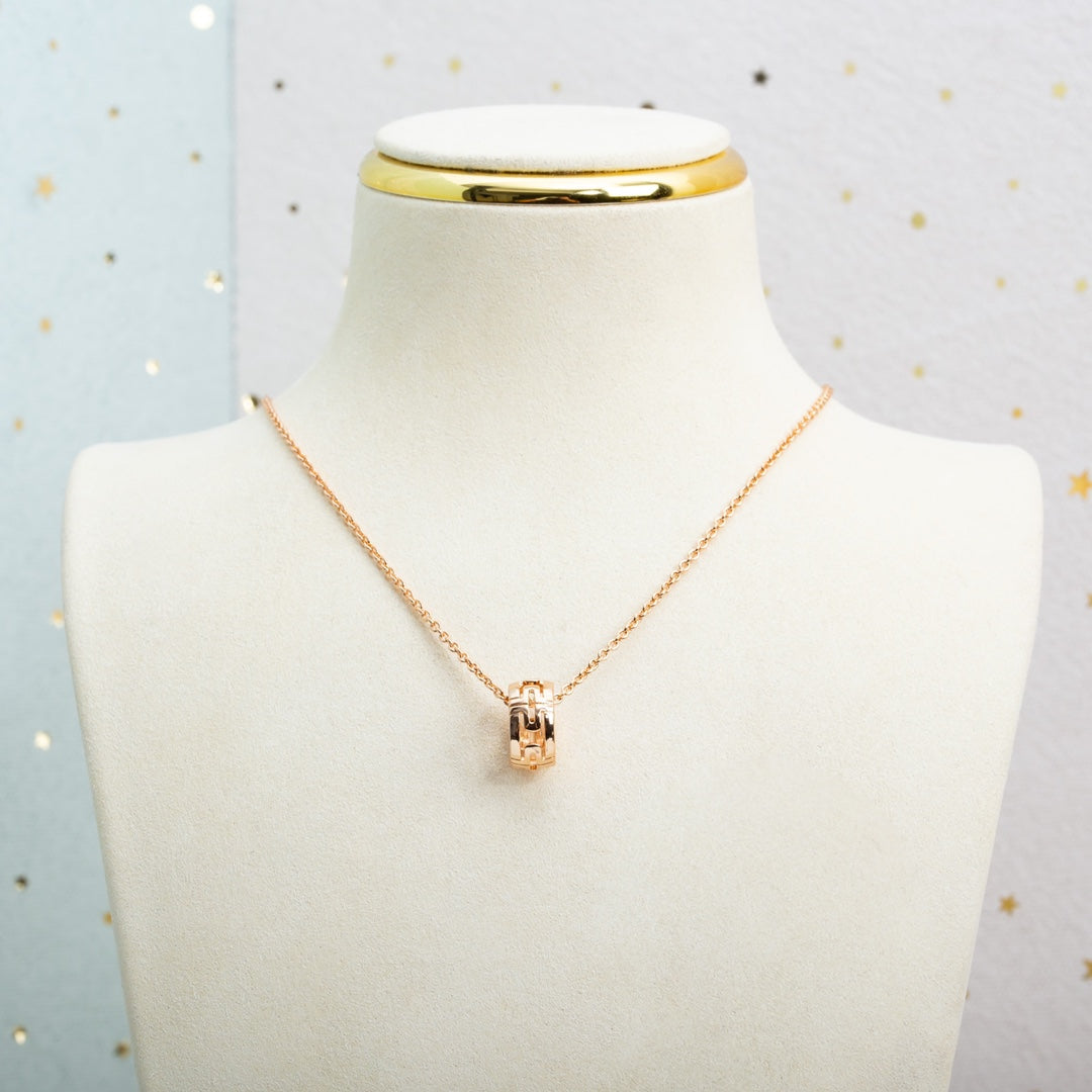 [Kincade Jewelery]PARENTESI NECKLACE PINK GOLD