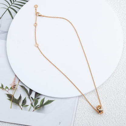 [Kincade Jewelery]PARENTESI NECKLACE PINK GOLD