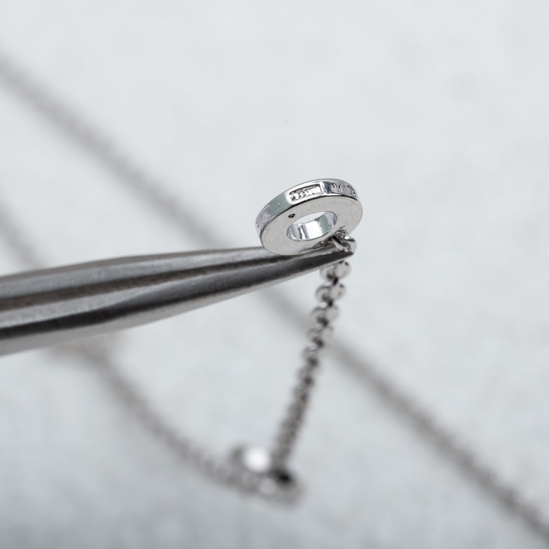 [Kincade Jewelery]PARENTESI NECKLACE SILVER DIAMOND