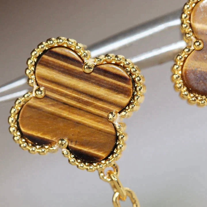 [Kincade Jewelery]Kincade  2 MOTIF  TIGER EYE CARNELIAN EARRINGS