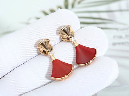 [Kincade Jewelery]DREAM Carnelian PINK GOLD EARRINGS
