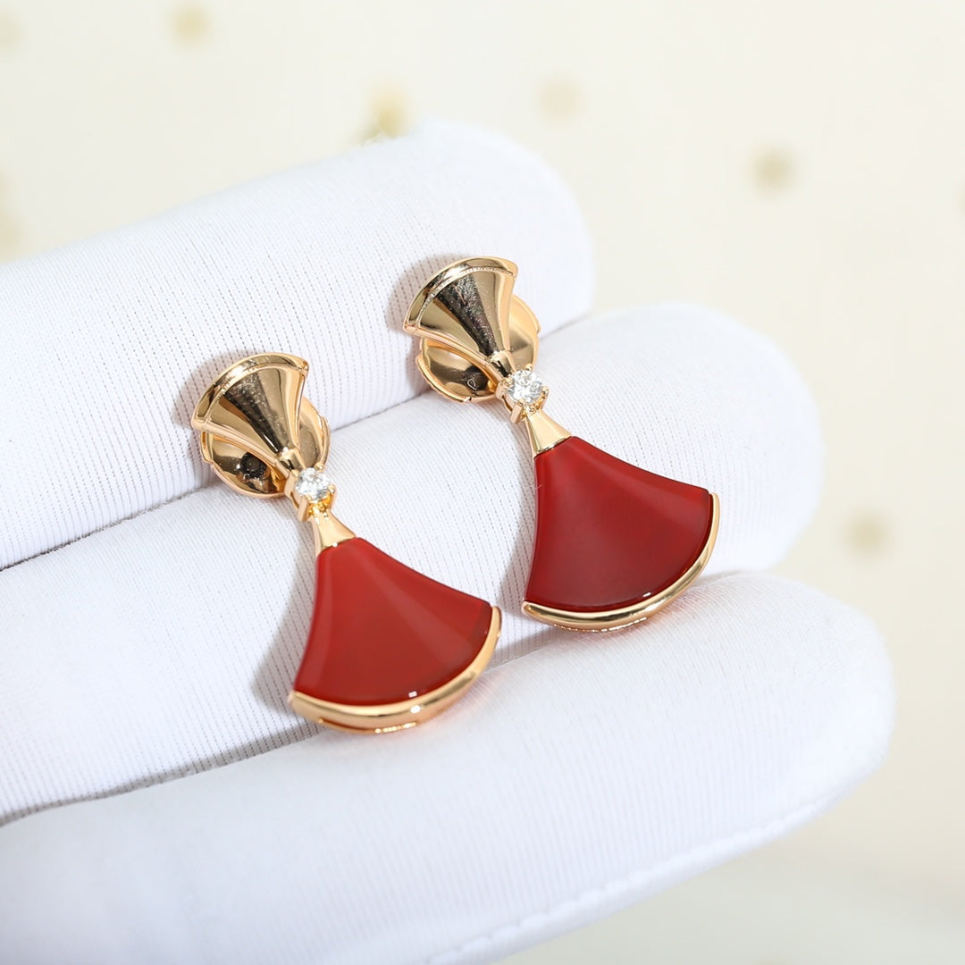 [Kincade Jewelery]DREAM Carnelian PINK GOLD EARRINGS