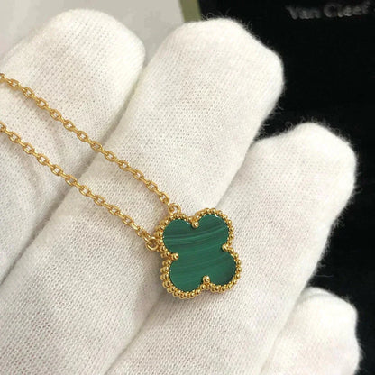 [Kincade Jewelery]Kincade 15MM MALACHITE SINGLE FLOWER  NECKLACE