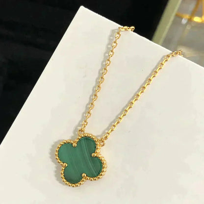 [Kincade Jewelery]Kincade 15MM MALACHITE SINGLE FLOWER  NECKLACE
