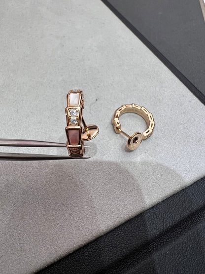 [Kincade Jewelery]SERPENTI MOP PINK GOLD EARRINGS