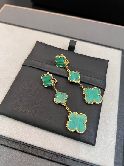 [Kincade Jewelery]Kincade MALACHITE 3 MOTIFS GOLD