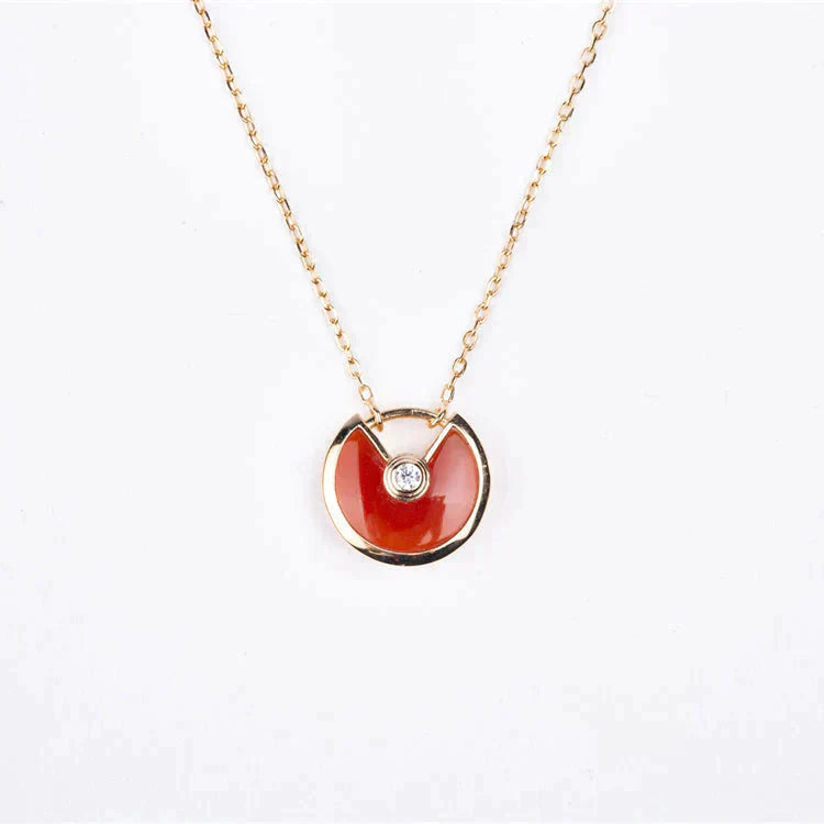 [Kincade Jewelery]AMULETTE GOLD CARNELIAN ONYX NECKLACE