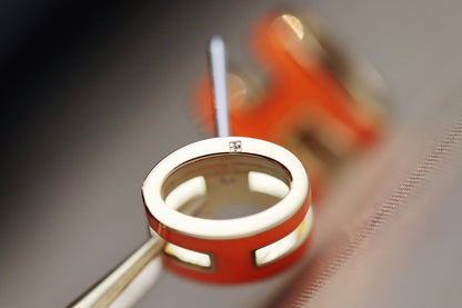 [Kincade Jewelery]MINI POP H EARRINGS ORANGE