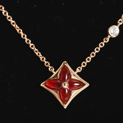 [Kincade Jewelery]STAR NECKLACE PINK GOLD 1 DIAMOND