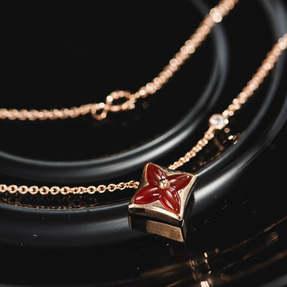 [Kincade Jewelery]STAR NECKLACE PINK GOLD 1 DIAMOND