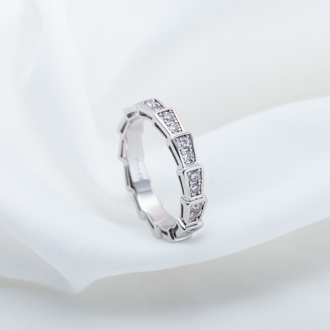 [Kincade Jewelery]SERPENTI RING SILVER DIAMOND PAVED 3MM