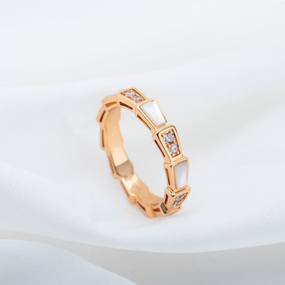 [Kincade Jewelery]SERPENTI RING PINK GOLD DIAMOND MOP 3MM