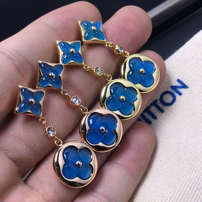 [Kincade Jewelery]STAR AND SUN AGATE DIAMOND EARRINGS