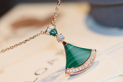 [Kincade Jewelery]DREAM NECKLACE MALACHITE DIAMOND