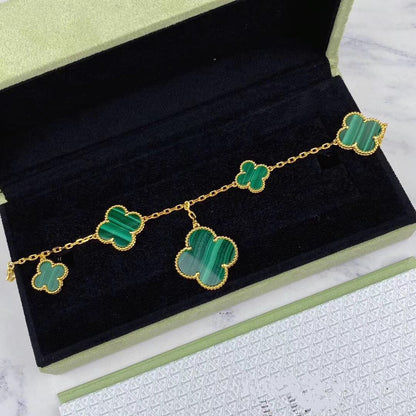 [Kincade Jewelery]MAGIC Kincade MALACHITE GOLD BRACELET 5 MOTIFS