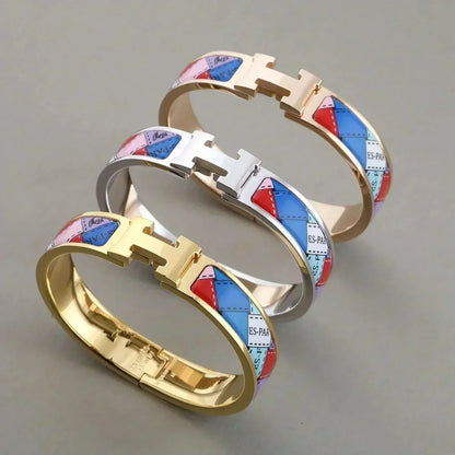 [Kincade Jewelery]H BRACELET DOTTED BORDER 12MM