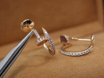 [Kincade Jewelery]JUSTE EARRINGS 12.75MM PINK GOLD DIAMOND