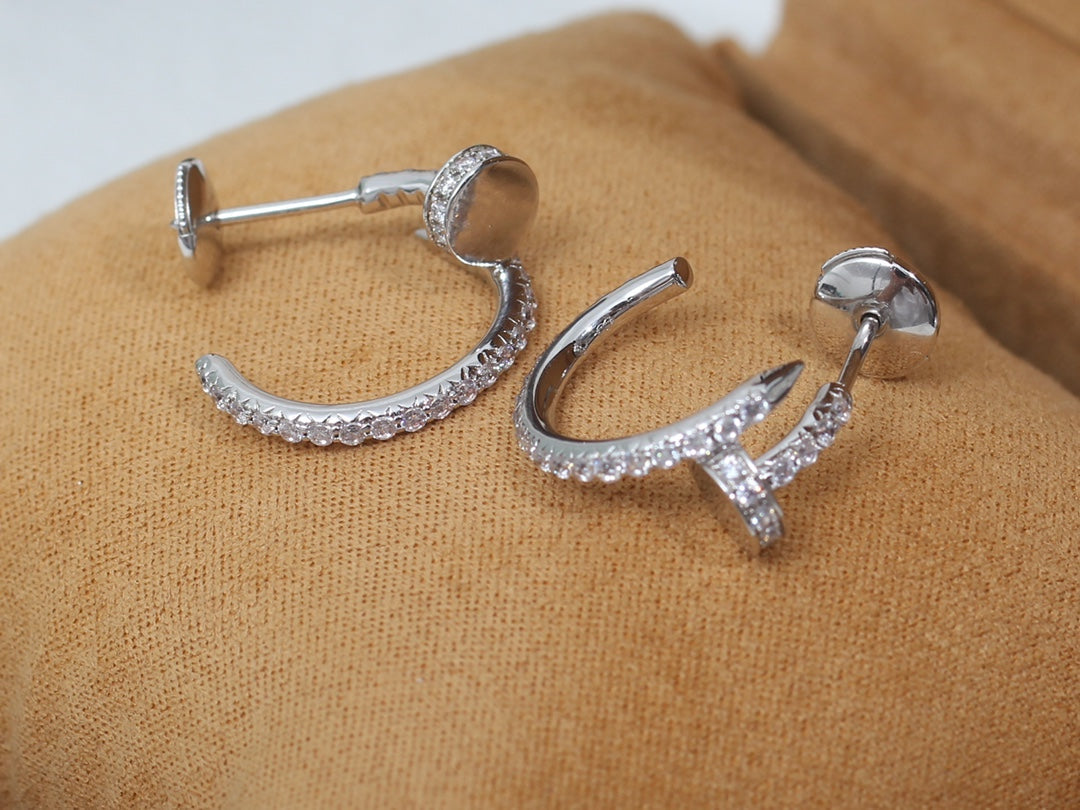 [Kincade Jewelery]JUSTE EARRINGS 12.75MM SILVER DIAMOND