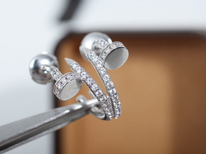 [Kincade Jewelery]JUSTE EARRINGS 12.75MM SILVER DIAMOND