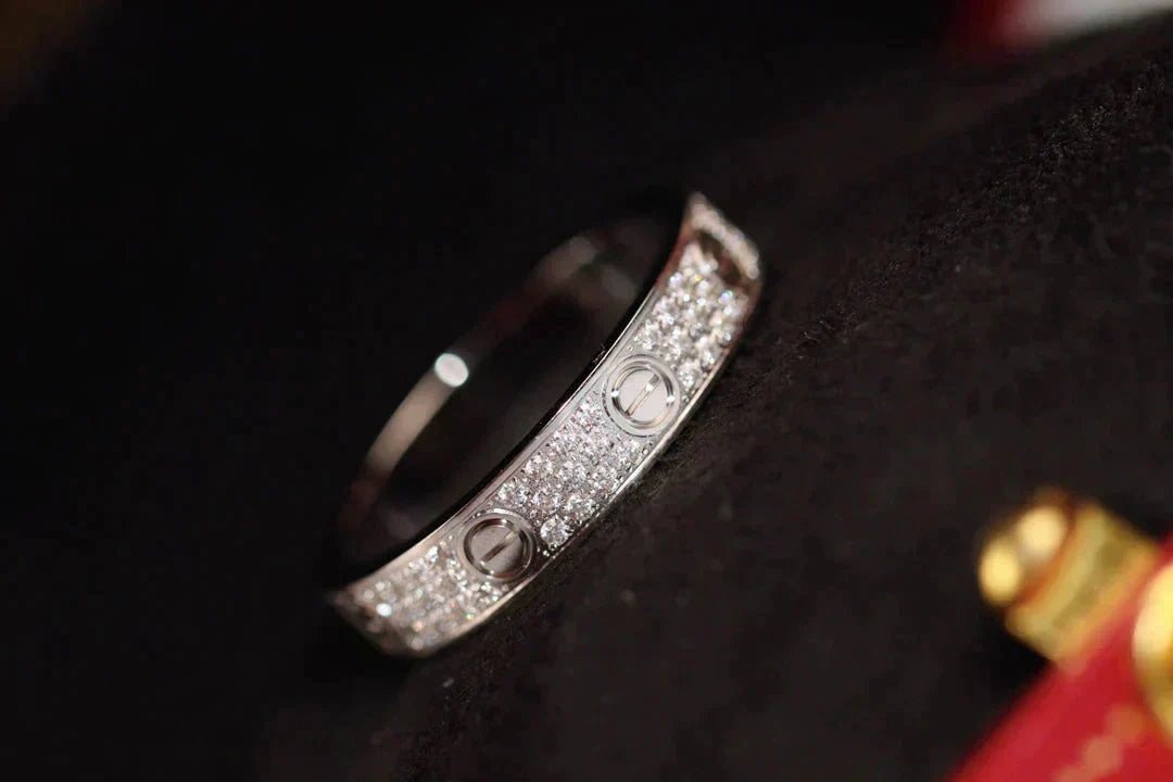 [Kincade Jewelery]LOVE RING 3.6MM DIAMOND PAVED