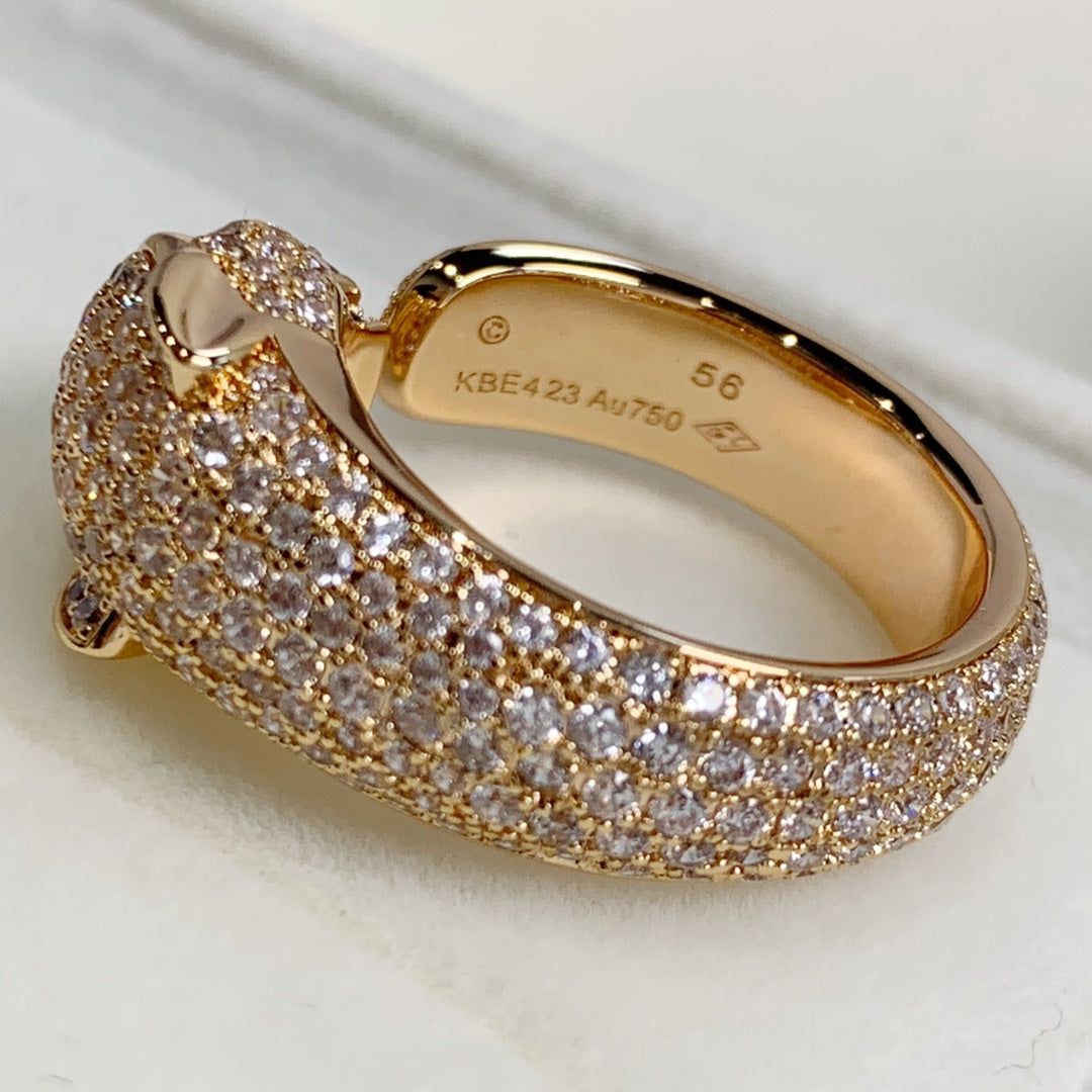 [Kincade Jewelery]PANTHERE PINK GOLD DIAMOND RING
