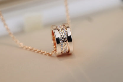 [Kincade Jewelery]ZERO 1 PINK GOLD DIAMOND NECKLACE