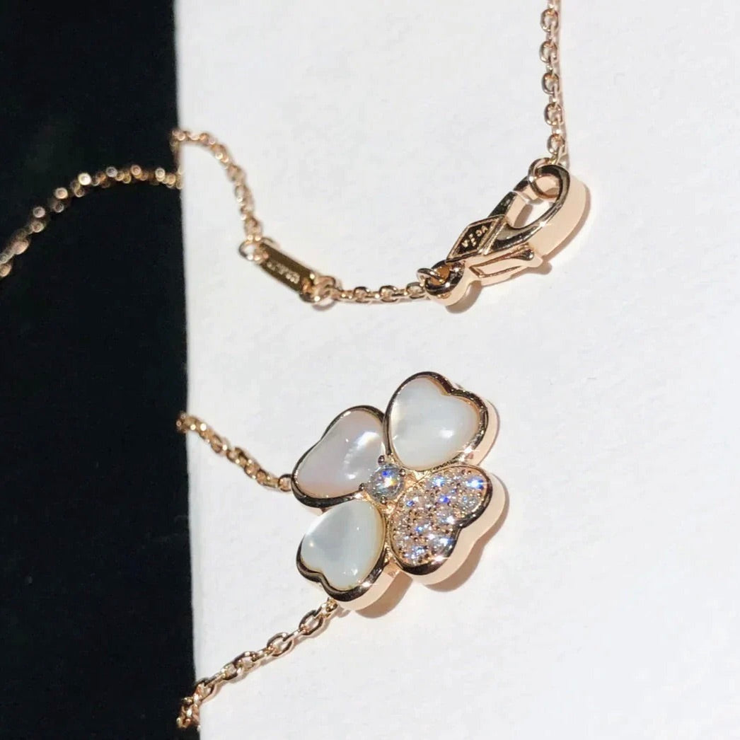 [Kincade Jewelery]Kincade MOP DIAMOND ROSE GOLD NECKLACE